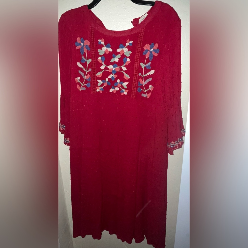 Orange Creek Red Floral Dress